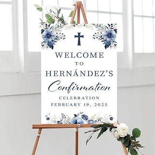 Personalized Confirmation Yard Sign, 12" x 24", Plastic, Custom, Pole Mount, Welcome to Hernandez's Confirmation
