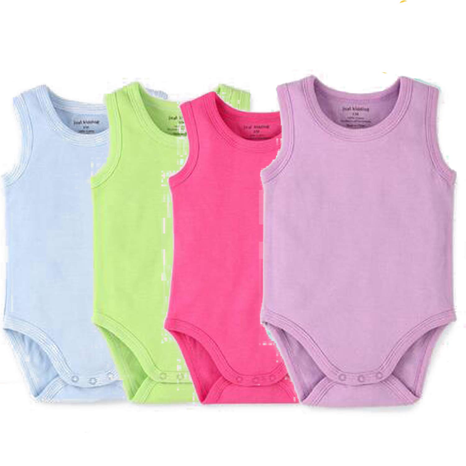 Blueleyu Unisex Infant Blue/Green/Red/Water -Baby Sleeveless Onsies Tank Top Cotton Baby Bodysuit Pack Cardigan Onsies Infants