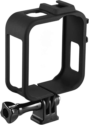 Miniatura 8 de Andoer Funda de cámara de acción para cámara de plástico con marco protector de carcasa de vlog con soportes dobles de zapata fría para cámara