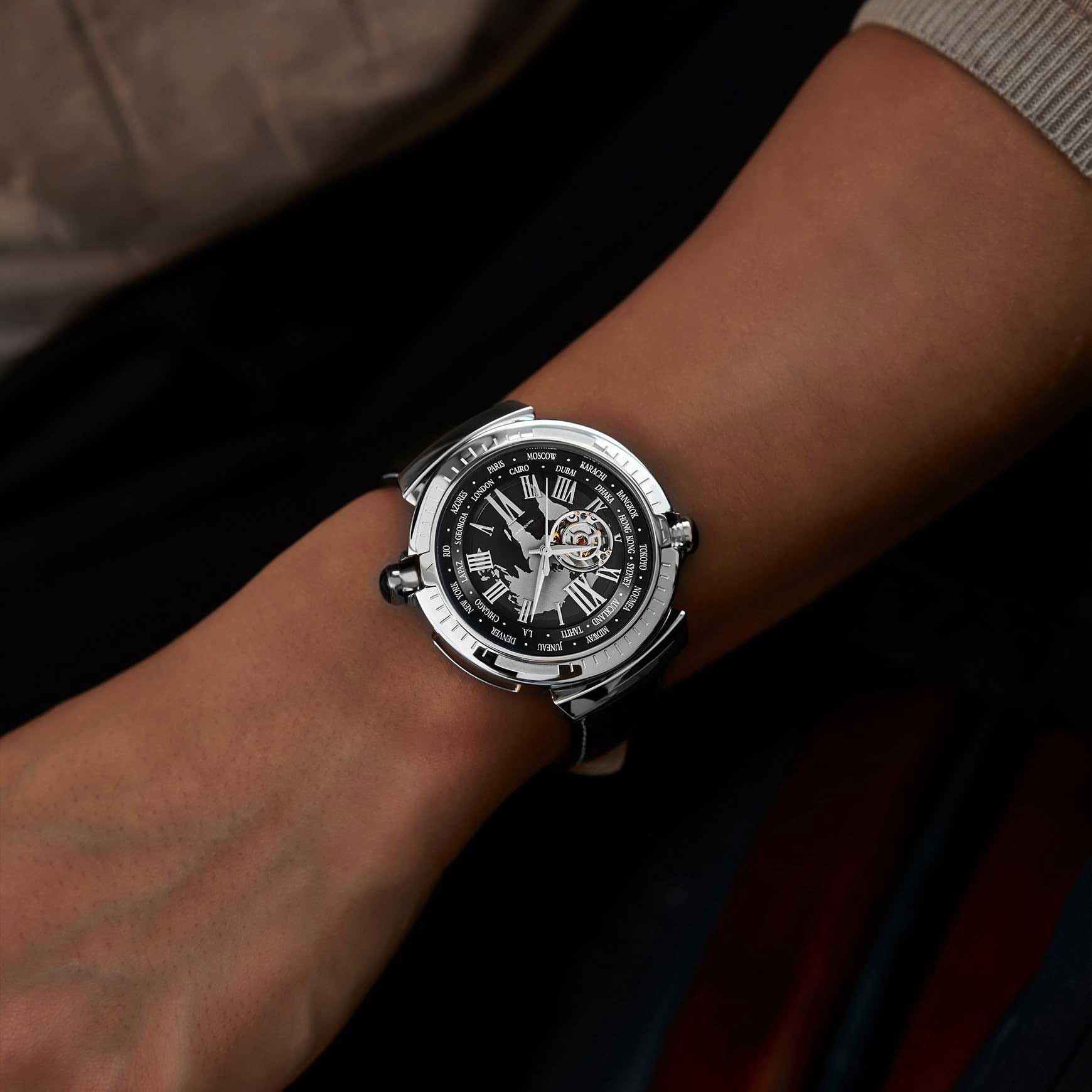 Reloj Mecánico Automático para Hombre Esfera Esqueleto Multifuncional Estilo Vintage Elegante Impermeable