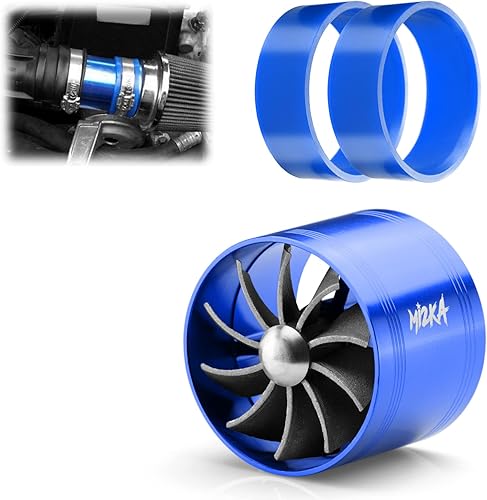 EzAuto Wrap Mi2KA - Sistema de aceleración turbonador turbonador turbina de admisión de aire de combustible, ahorro de gas de un solo ventilador,