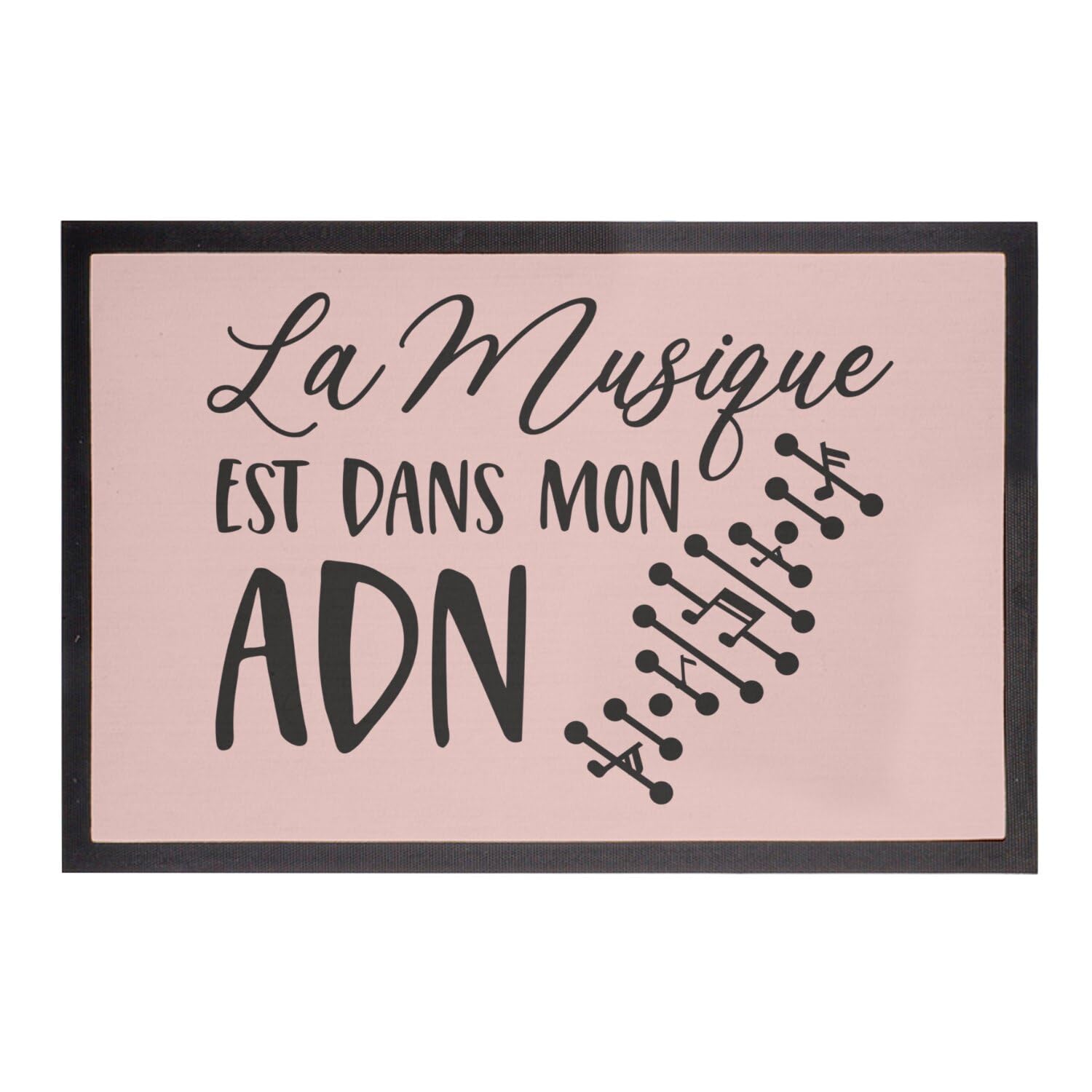 Paillasson rose musique adn tapis entree instrument musique 75x50