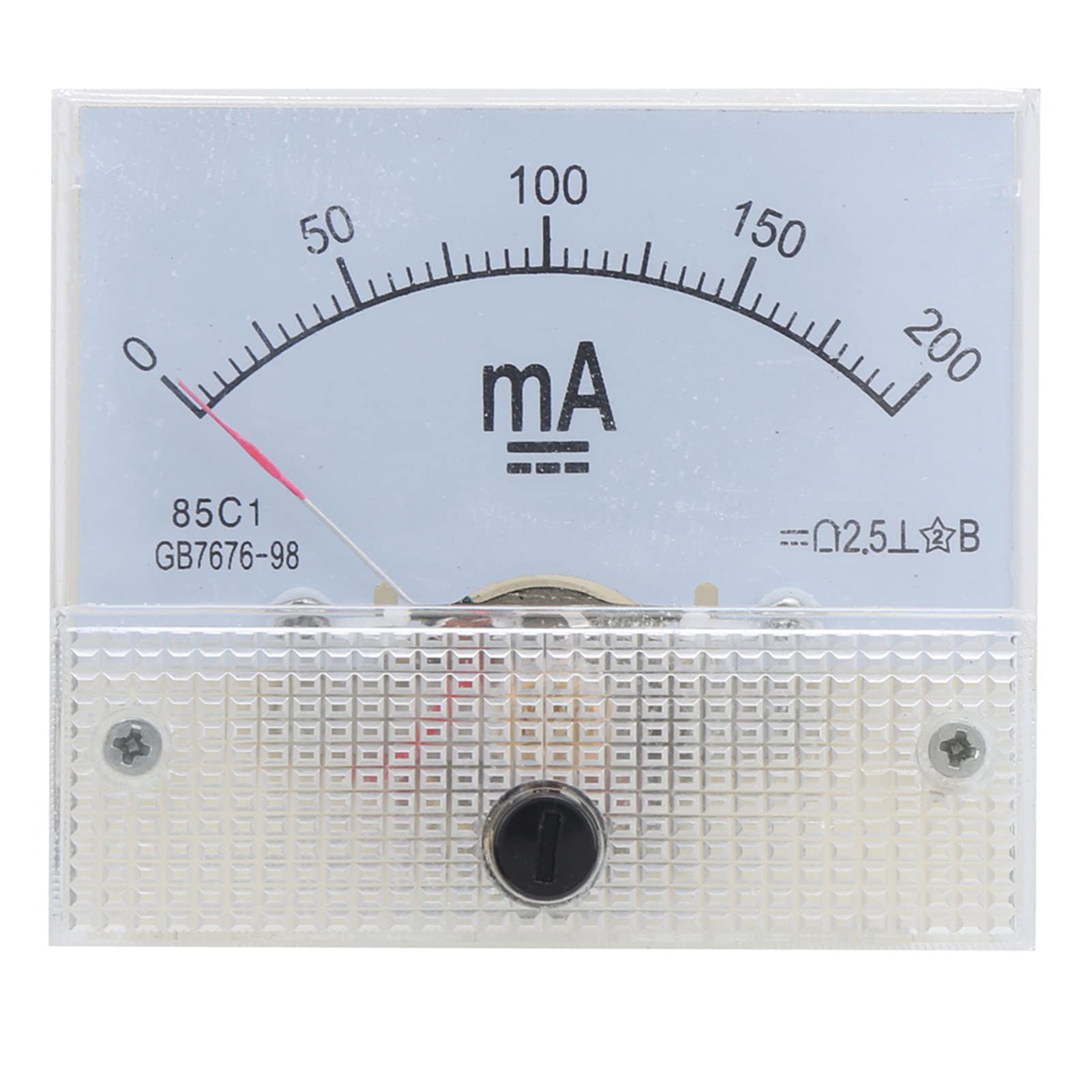 85C1 DC 0-200MA Pointer DC Ammeter, Clear Scale, High Accuracy Circuit Ammeter for Voltage Stabilizer Power Distribution Cabinet, Test Board