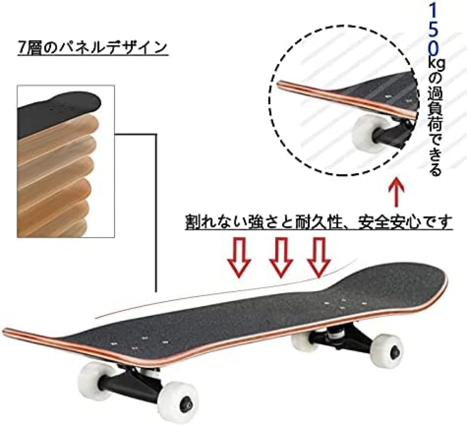 Amazon.co.jp: スケートボード ファッショナブルなスケート