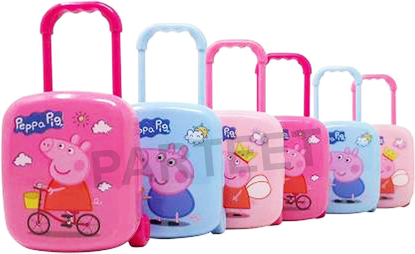 Parteet Latest Erasers in a Trolly Box for Kids - Pack of 6Pc