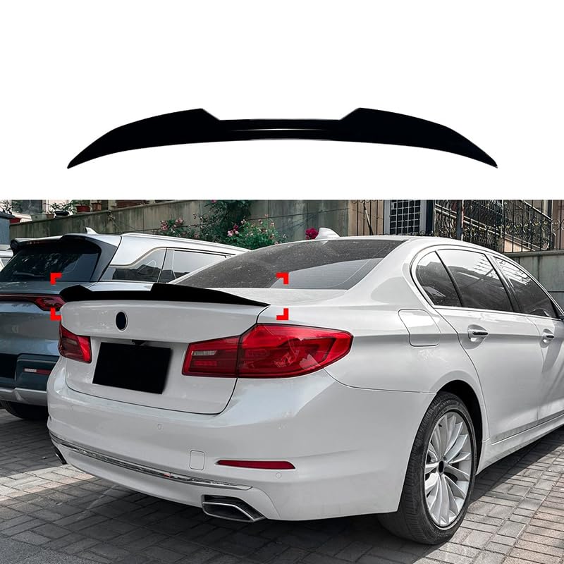 AutoStyle - Alerón Trasero Compatible con BMW Serie 5 G30 Sedan 2016-2023 (ABS Negro Brillante)