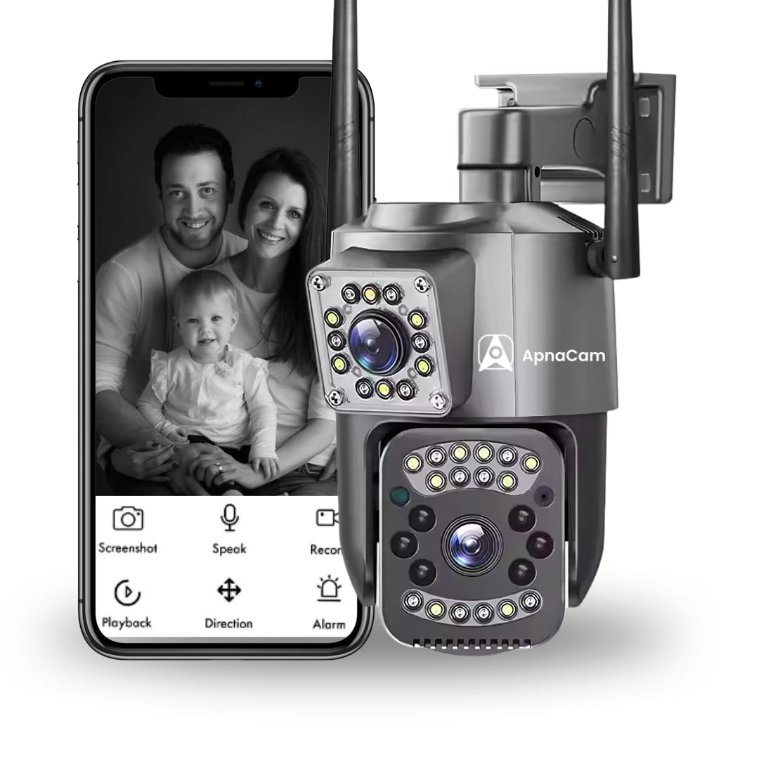 ApnaCam 4G/5G SIM 5+5MP Dual Lens/Screen Pan & Tilt Zoom CCTV Outdoor Camera, Weatherproof(IP66), 2 Way Talk, Motion Detect, Supports SD Card Up to 256 GB,(AC_4G_DL_CAM)-image-36