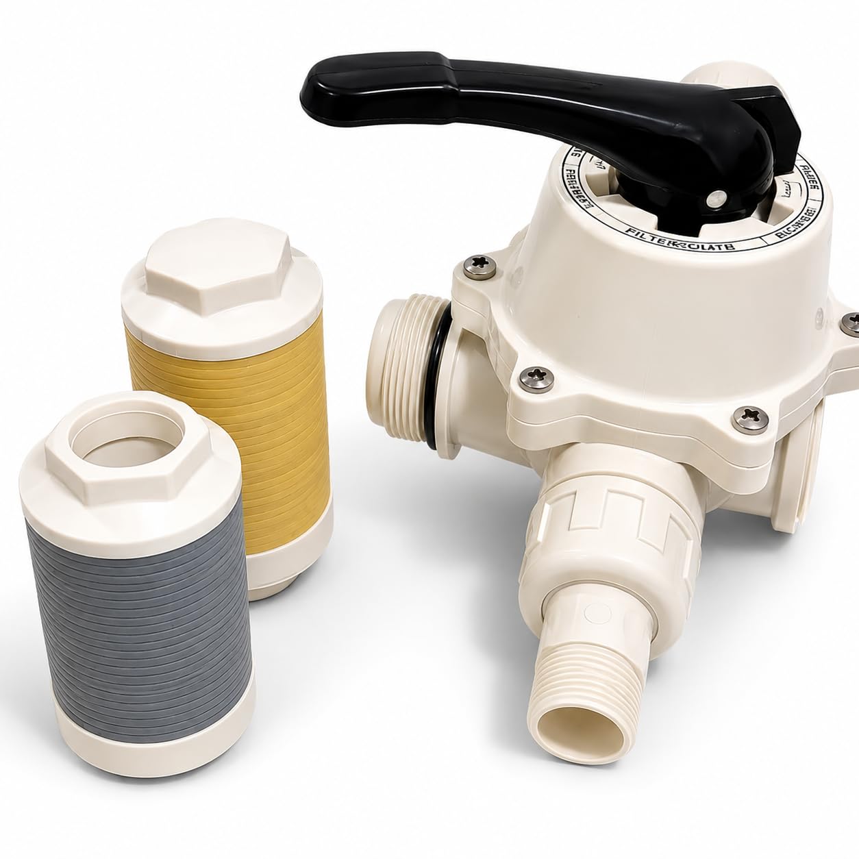 1 Inch Top Mount Multiport Valve for Sand Filter | 5-Way Swimming Pool Filter Control Valve | Heavy Duty UPVC Water Filtration with Filter, Backwash, Rinse, Waste & Recirculate Functions-image-19