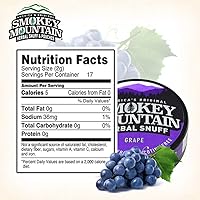 Vista 10 de Smokey Mountain Herbal Long Cut - Wintergreen - Caja de 10 latas - Tabaco sin tabaco y sin nicotina