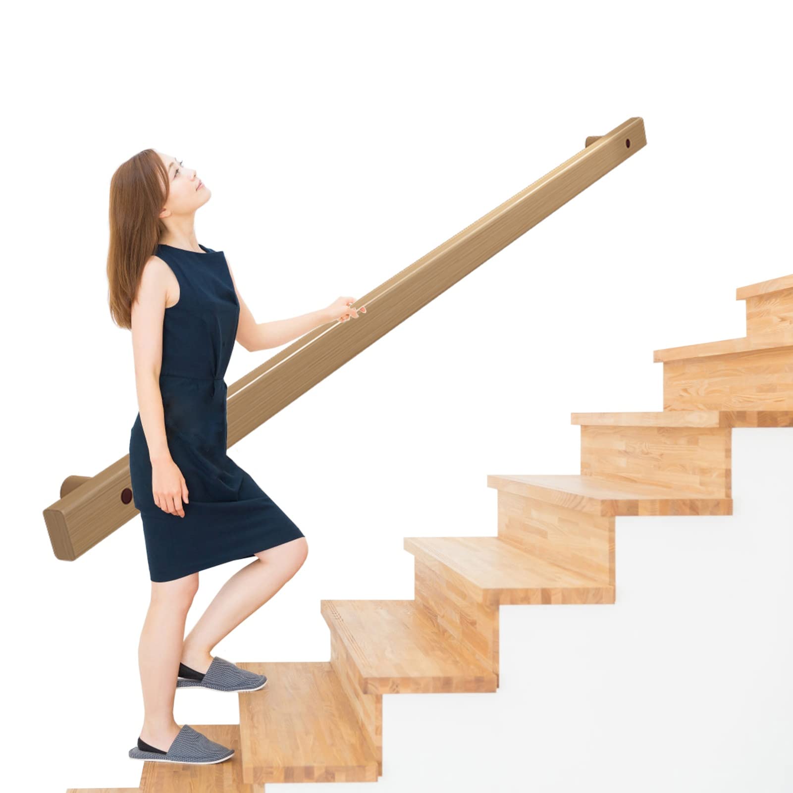 Main courante escalier intérieur - Solution anti-chute efficace pour escalier sans rampe