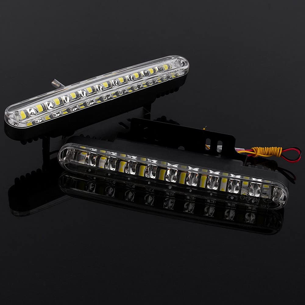 OUKENS Feux de jour 2X 30 LED voiture 12V DC feux de jour DRL conduite lampe de jour + clignotant