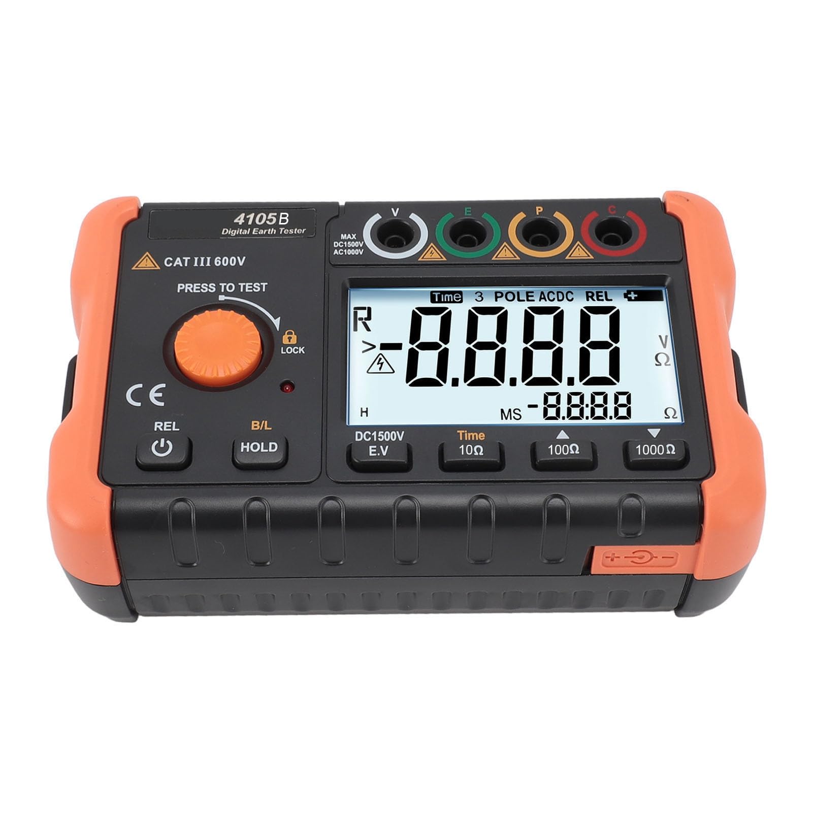 Generic Medidor de Resistencia a Tierra de Alta Precisión para Pruebas de Sistemas de Puesta a Tierra de Edificios Pantalla Digital de 0-±1500V
