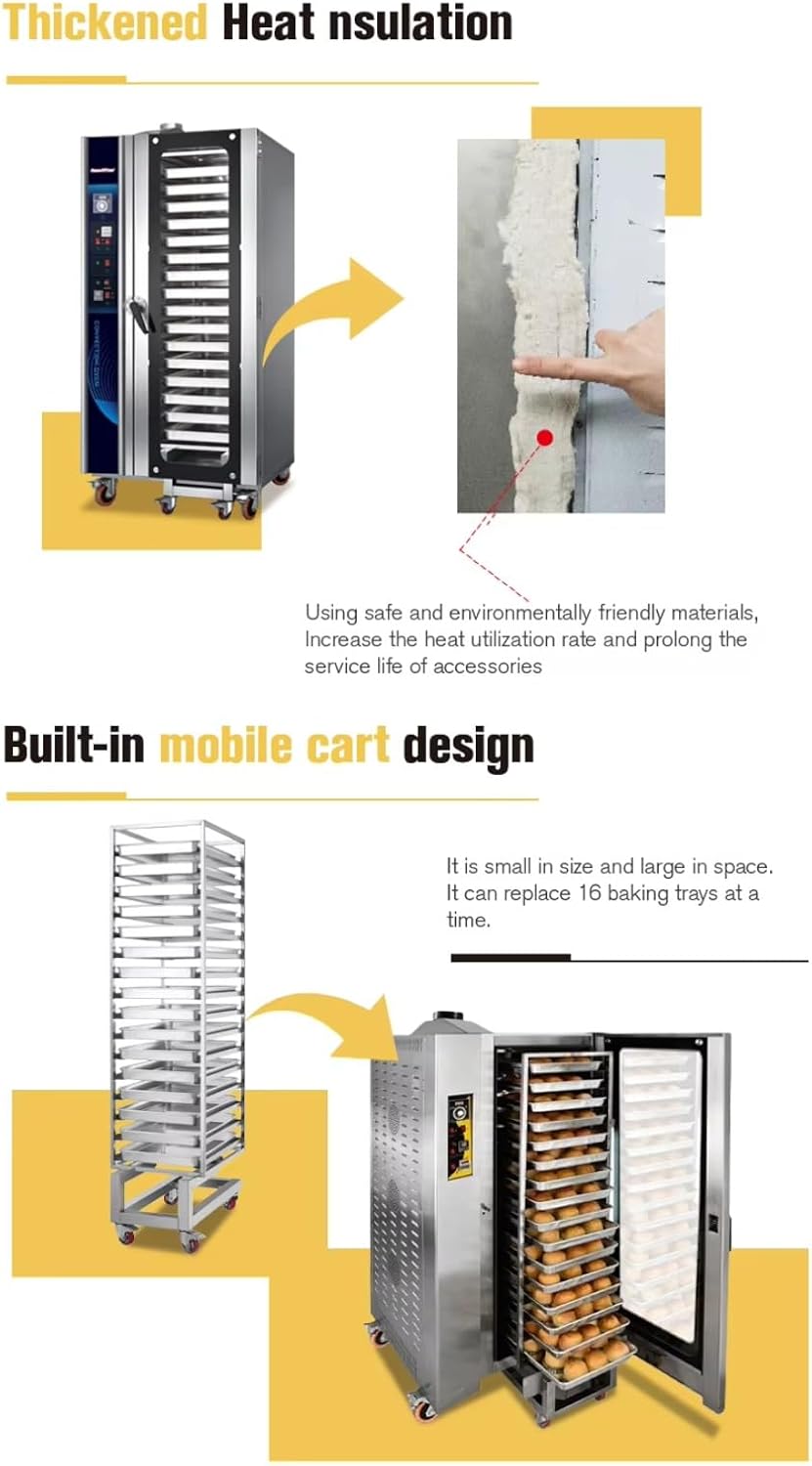 Gas Convection Baking Equipment, Commercial Kitchen Oven, Convection Baking Machine With Even Heat Distribution and Spacious Baking Chamber for Restaurants, Bakeries and Food Shops