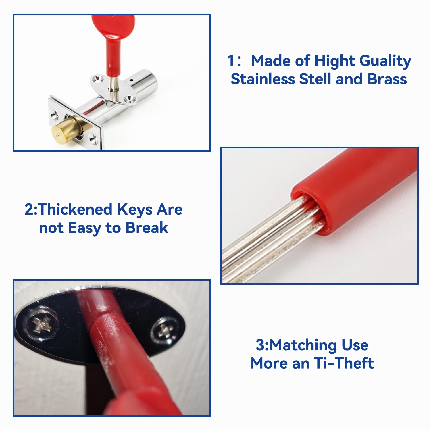 Chtaoxin 2 PCS Door Security Mortice Bolt Lock - Image 4