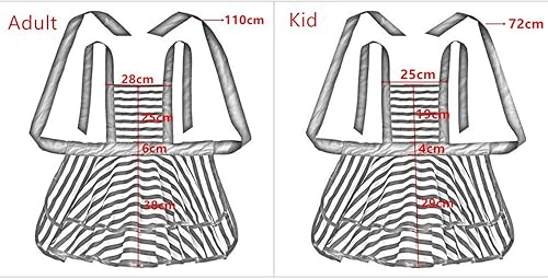 Miniatura 5 de Violet Mist Paquete de 2 Delantales Vintage Lindos a Juego para Mujeres y Niñas Delantal Retro de Rayas Rojas Delantal de Navidad Delantal Ajustable