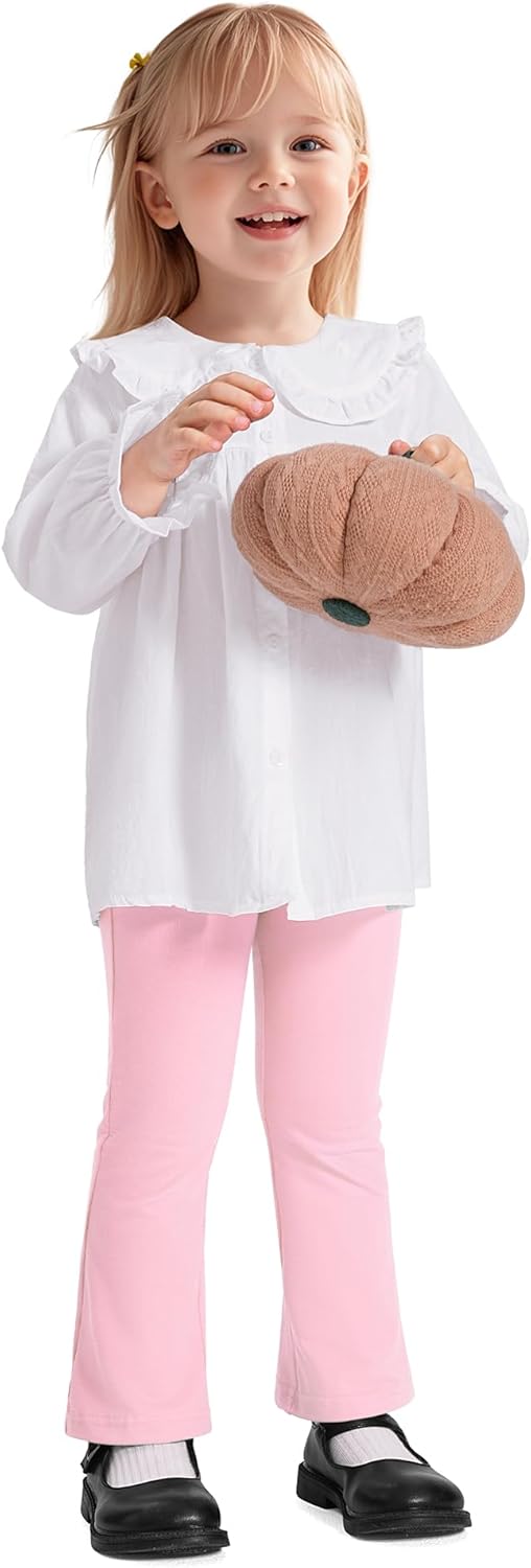 Witwot Toddler Girl Flare Pants Baby Girls Cotton Leggings Bell Bottoms Clothes Size 18M-5T - Image 2