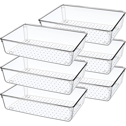 Acrylic Drawer Organizer Tray Set - 9x6x2