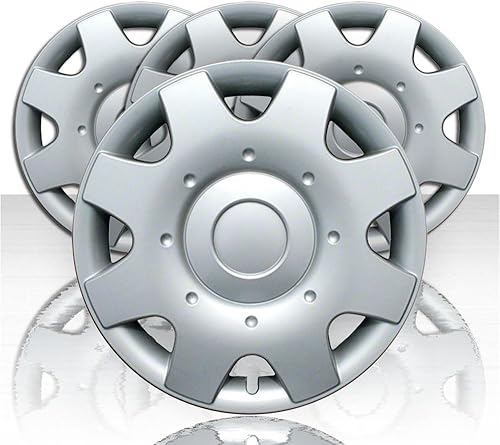 Miniatura 2 de Juego de 4 tapacubos plateados de 16" para Volkswagen Beetle 1998-01