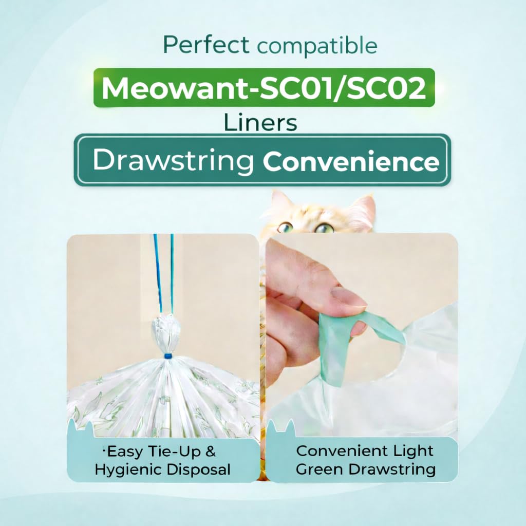 Cat Litter Liners Compatible with Meowant Litter Box MW-SC01/MW-SC02 – 120 Count, Extra Thick, Heavy Duty - image 5