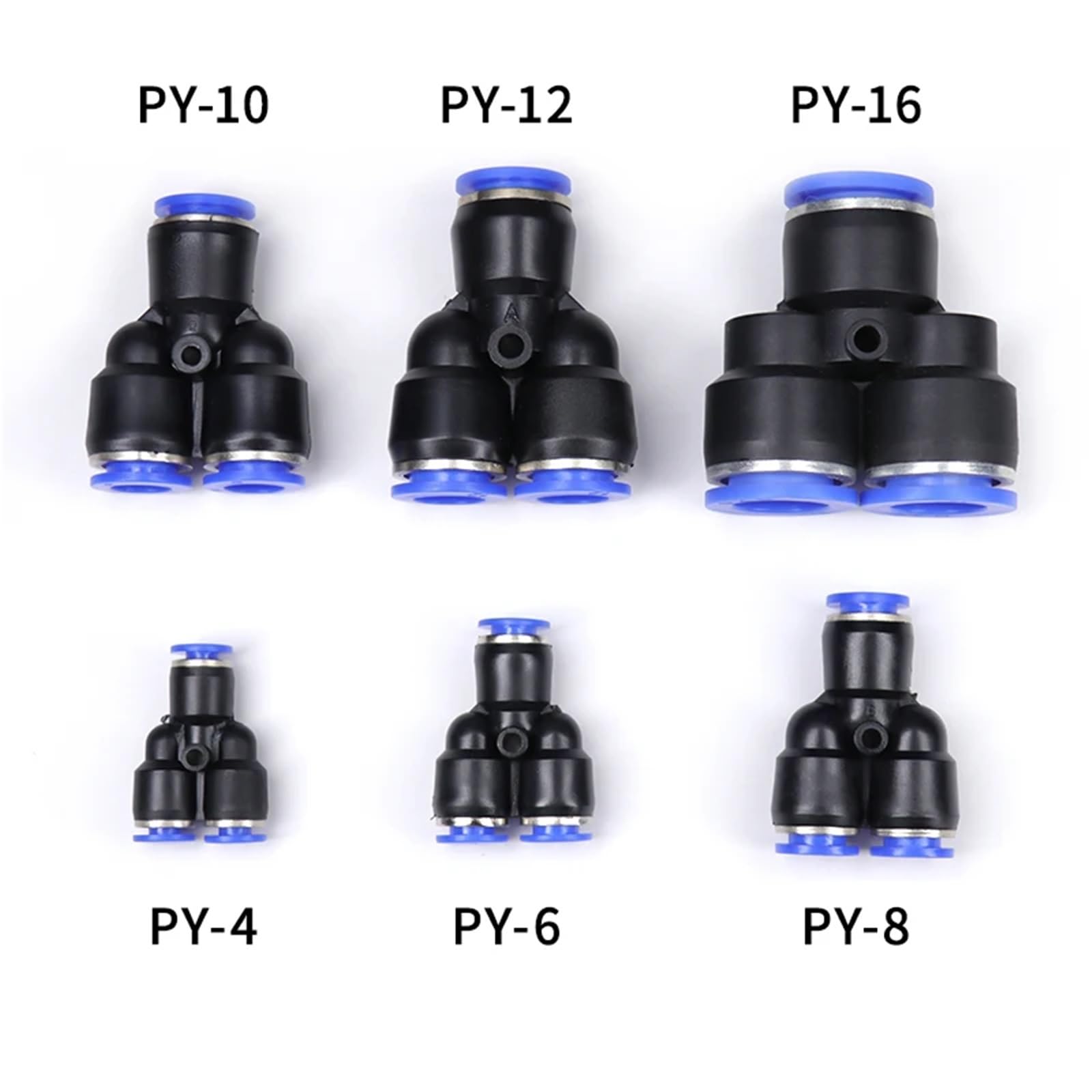 100 Stück pneumatische Armaturen, Push-to-Connect-Luftschlauchverbinder-Set