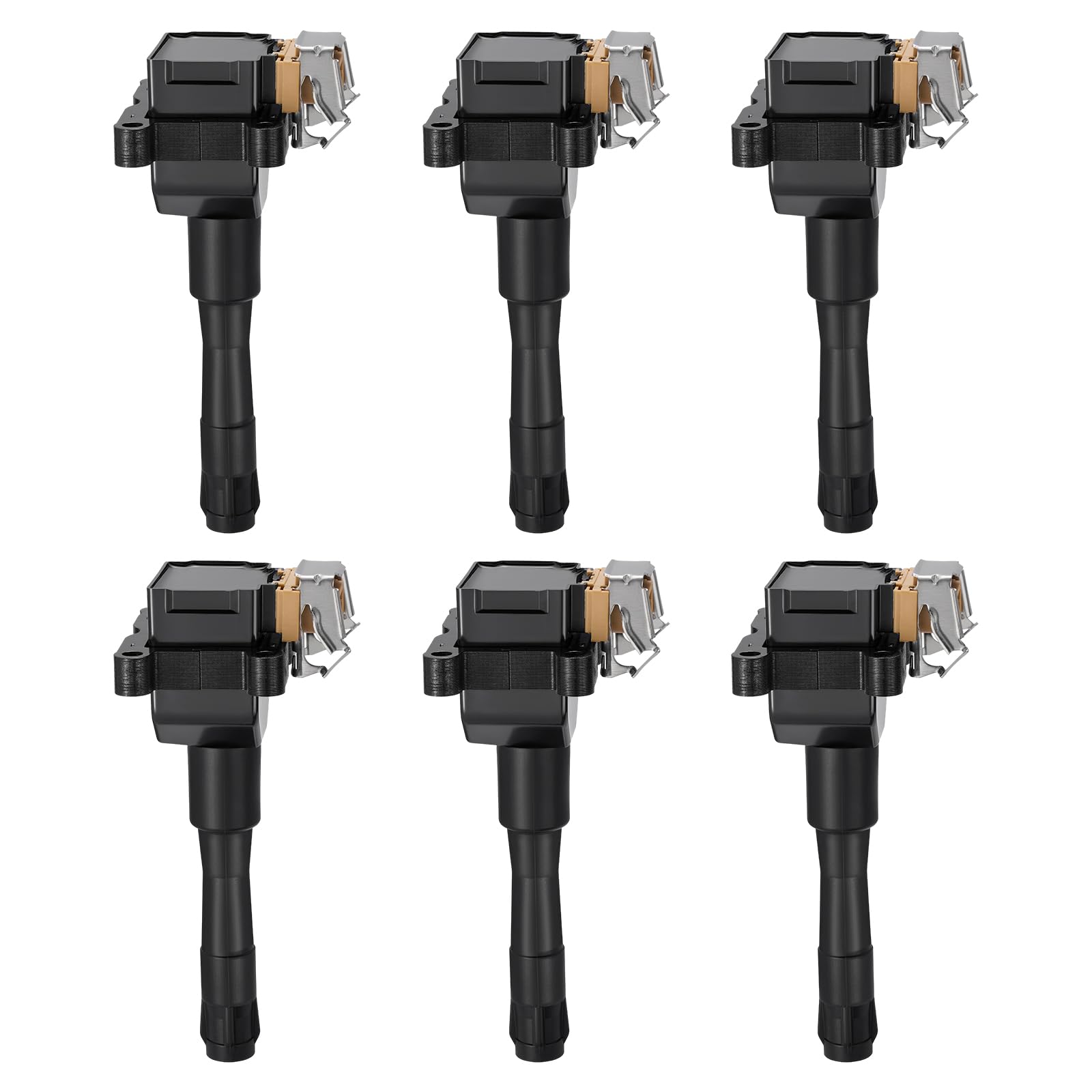 BDFHYK Ignition Coil Packs Compatible with BMW 318i 318is 320i 325i 325i 325is 525i 525iT 530i 540i 740i 740iL 840Ci 1.8L 2.0L 2.5L 3.0L 4.0L l4 l6 V8,Coil for UF226 12131730766 12131402440 Set of 6