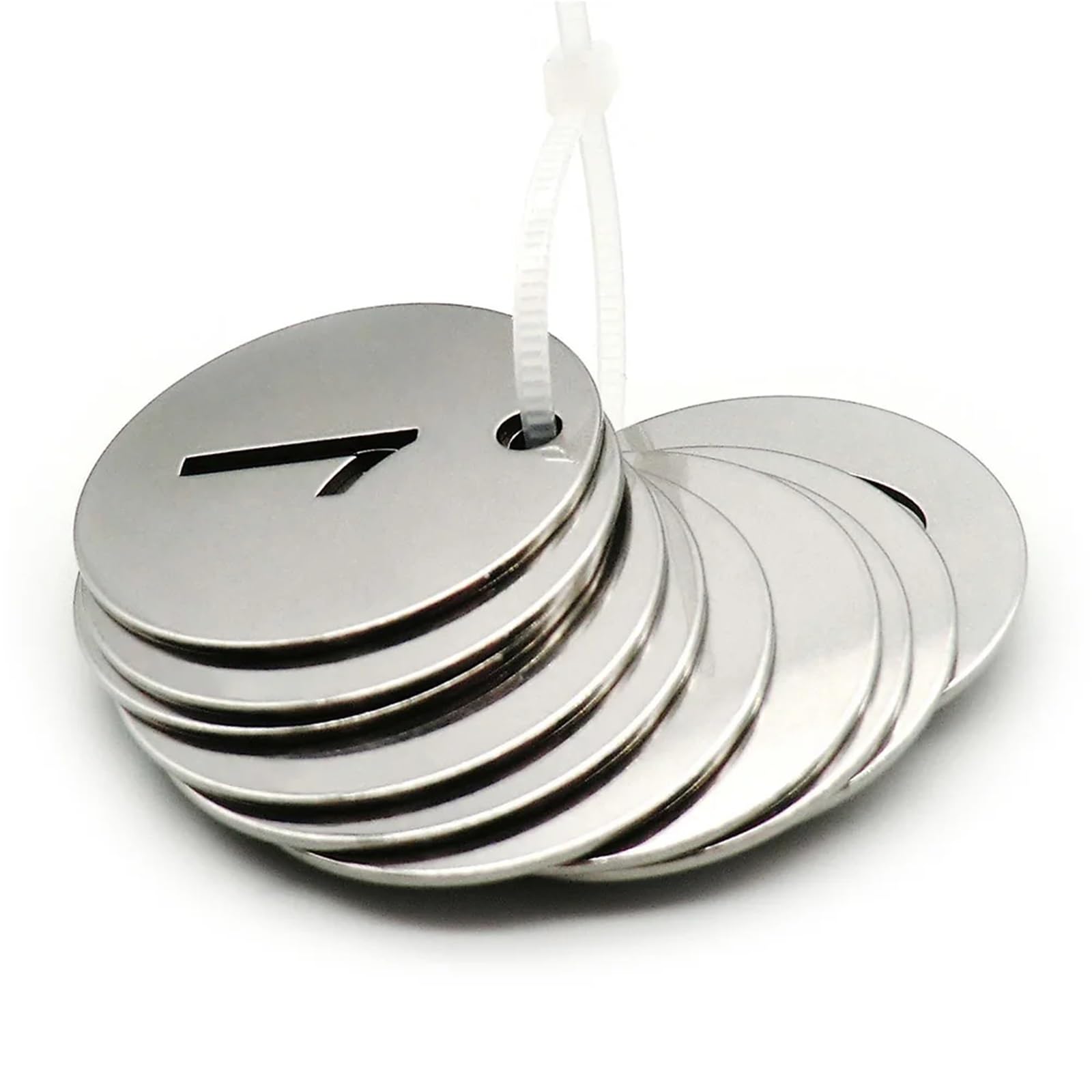 Breloki z numerowanymi zawieszkami, Okrągłe znaczniki numeryczne ze stali nierdzewnej 30 mm 1-200 Ażurowy wisiorek z płytką do identyfikatora breloczka(100-150)