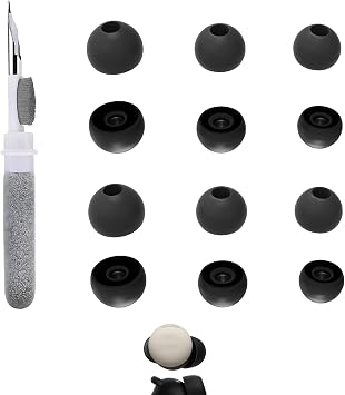 Replacement Earbud Tips Compatible with Google Pixel Buds Pro/Pro 2/Buds A-Series True Wireless Earbuds, Silicone Ear Tips, Fits in Case, S/M/L 6 Pairs, with 3-in-1 Cleaner Kit