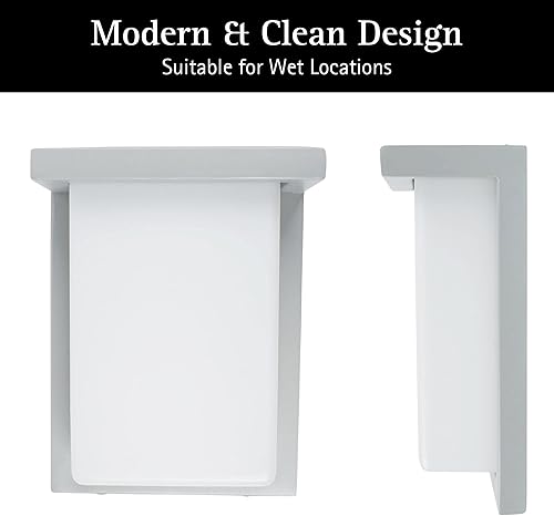 Miniatura 4 de Ultralux Aplique de pared LED moderno de 8 pulgadas, lámpara exterior de 800 lúmenes, 10 W, luces LED exteriores de 4000 K para casa, luces de