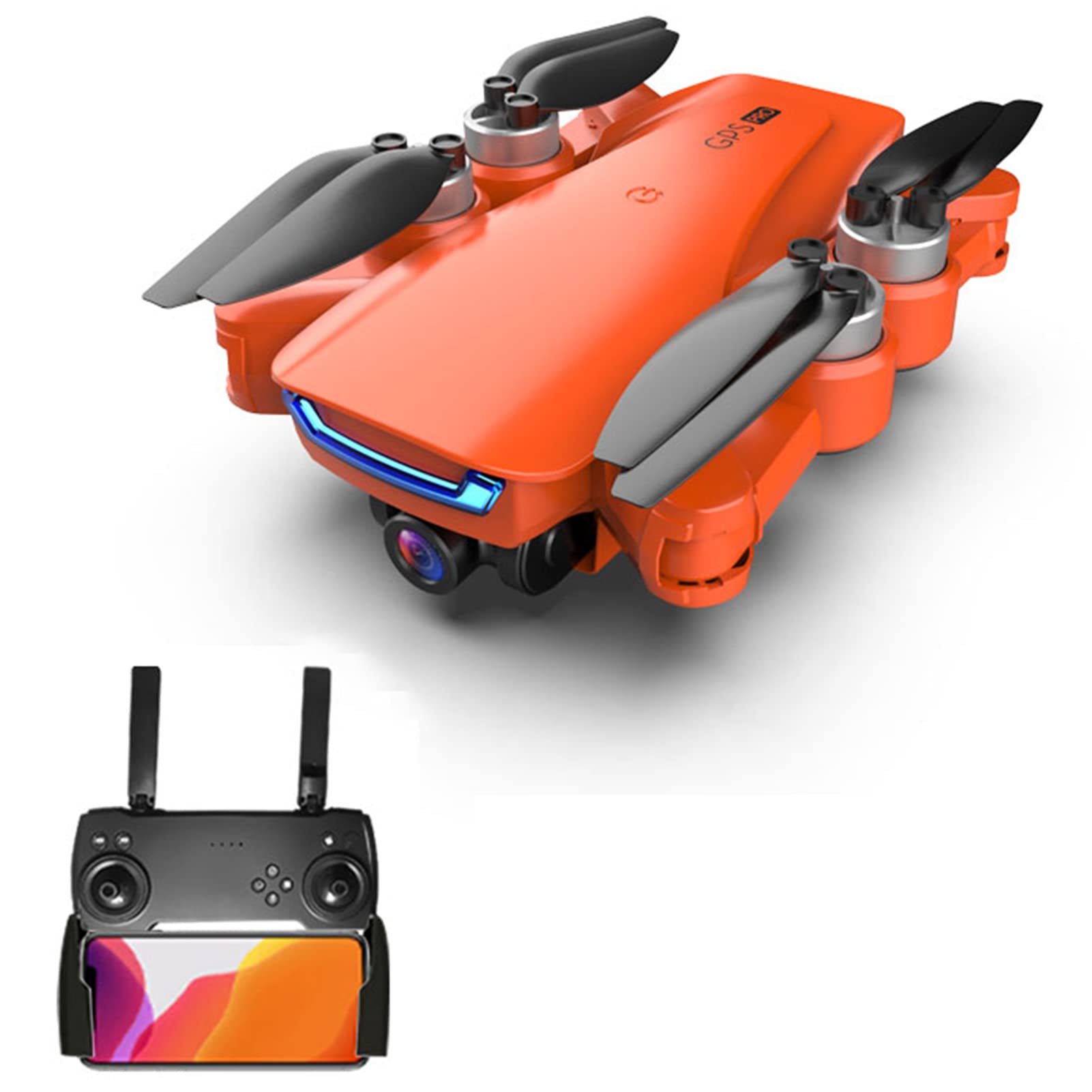 GPS with 4K Camera for Adults 5G WiFi FPV Drone with Brushless Motor Foldable RC Quadcopter Auto Return Home Follow Me 25 Mins Flight Time(Battery*1 Black)