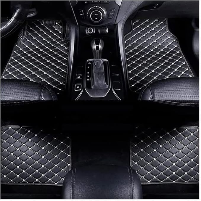 LuoCaoH Coche Alfombrillas para Volvo XC60 2009-2015, Alfombrillas Cuero Artificial Suelo Coche Revestimientos Suelo Alfombras