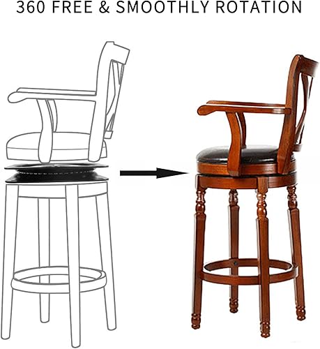 Miniatura 4 de Paquete de 2 taburetes giratorios de bar de 7.5 pulgadas, placa giratoria de alta resistencia, base giratoria de 360, taburete de bar giratorio de