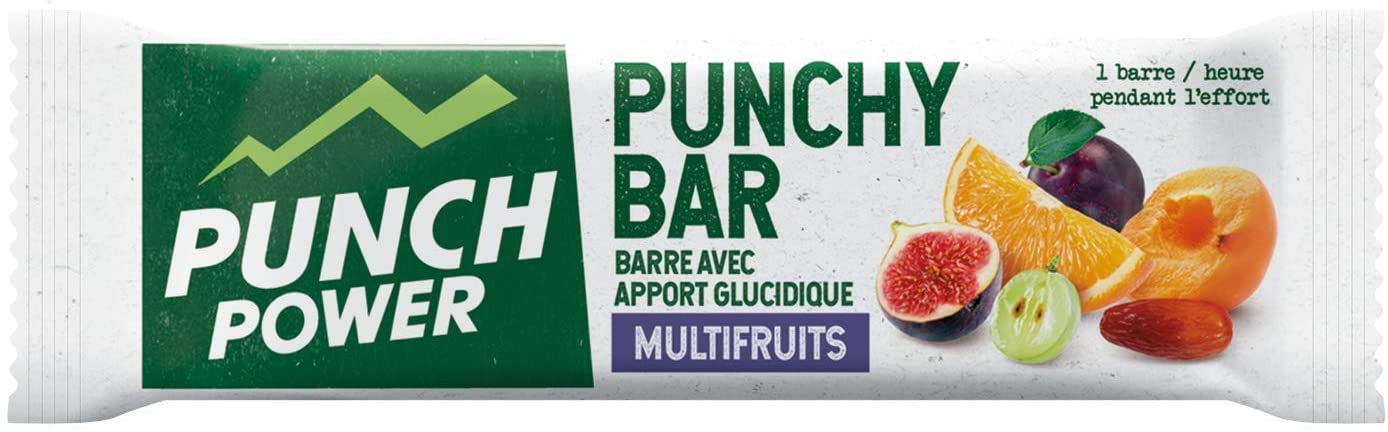 PUNCH POWER - Punchy Bar Multifruits - Présentoir 40 barres x 30g - Barre énérgétique sport - Marque Française