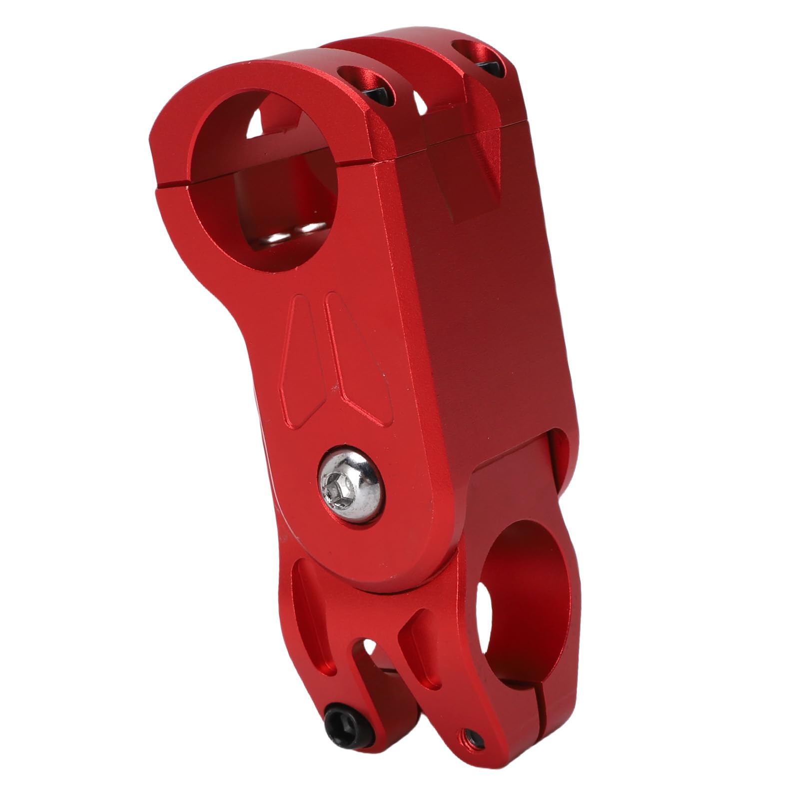Attacco Manubrio per Bicicletta Rosso in Lega di Alluminio Ammortizzante Attacco Manubrio per Mountain Bike Bici da Strada Leggero Resistente e Stabile per Giri