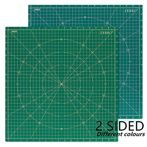Zerro Self Healing Rotary Cutting Mat Double Sided 5-Ply 18" X 18" (17" Grid) For Quilting, Sewing… #TOP1