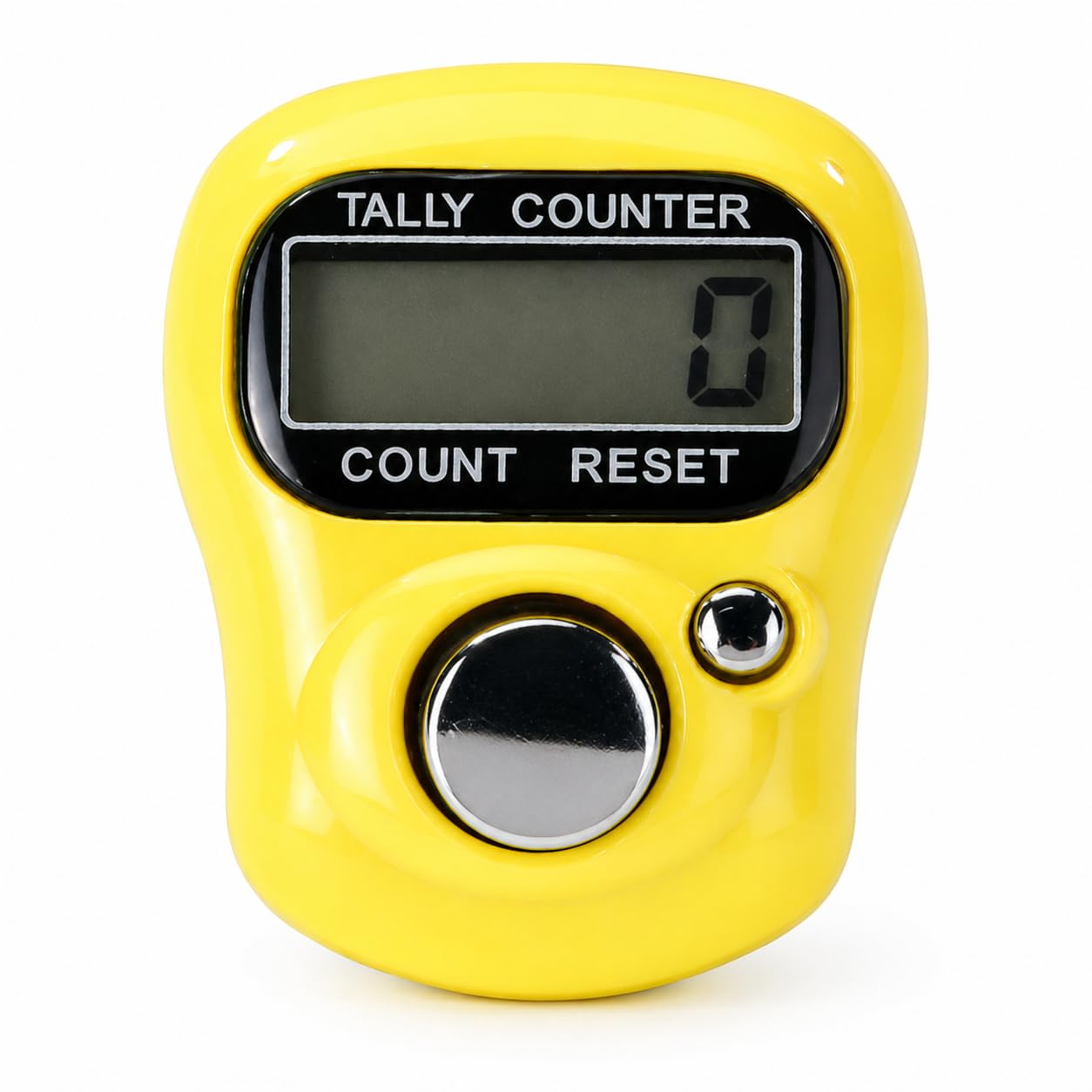 Digital Tally Counter with Ring, Muti-Color, 5-Digit LCD Display, Manual Count and Reset Button, Portable Handheld Counter for Chanting Mantra and Prayer Beads | Yellow-picture-11
