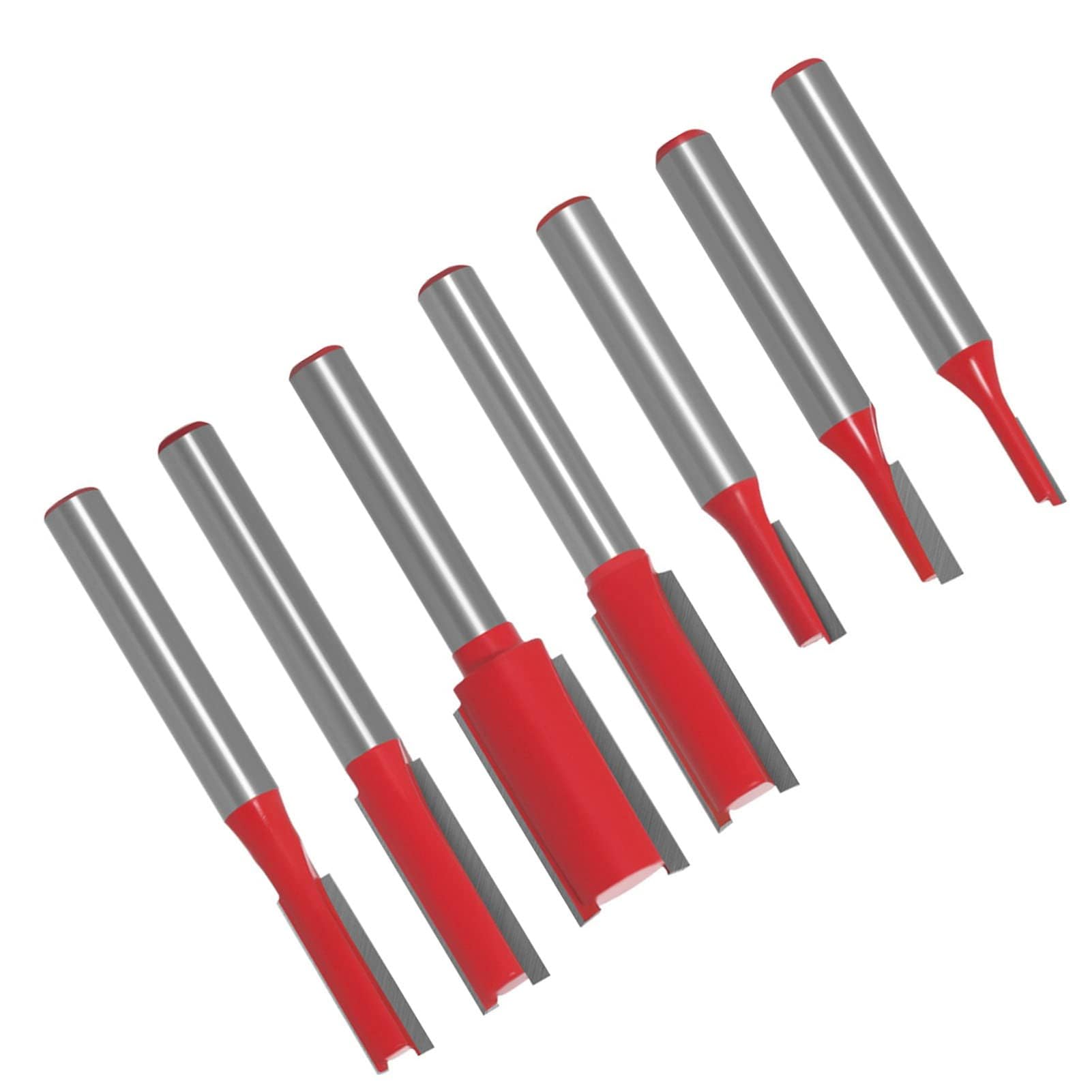 7 Pezzi Punte per Fresatura a Filo Punte per Fresatura a Doppio Flauto Punte per Fresatura Diritta con Gambo da 6mm per Scanalatura della Lavorazione del Legno