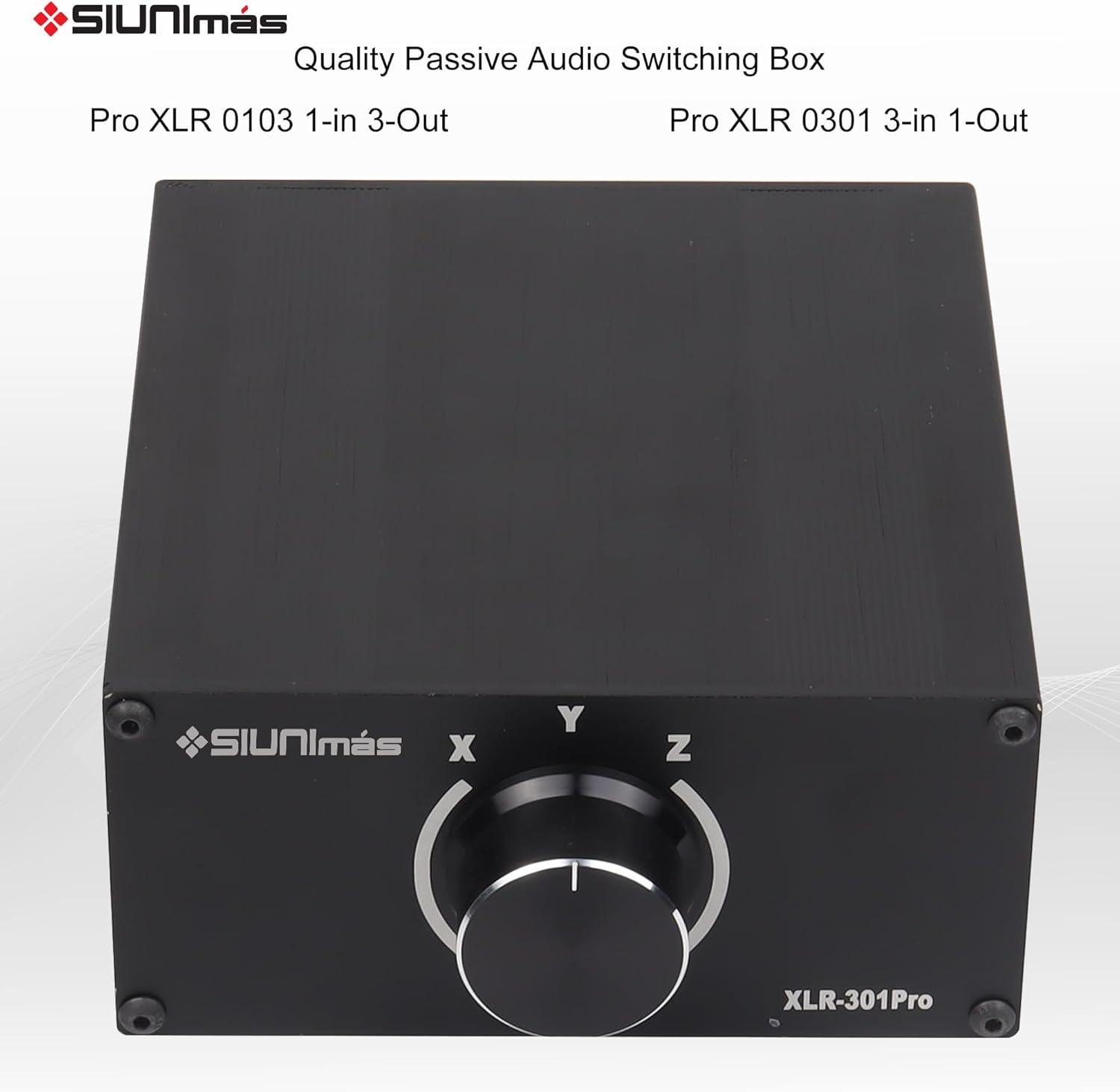 Pro 3Pin XLR 3Channels selector Switching Box Interchangeable 1-in 3-Out/3-In 1-Out HiFi Stereo Audio Selector Balanced Audio Converter Quality Pure Copper XLR Connectors(MS-XLR-0103)