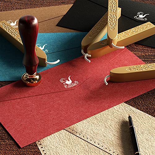 10 Stück Gold antike Siegelwachs Dichtungs Wachs Versiegelung Sticks mit Docht für Retro Vintage Wachs Siegel Stempel