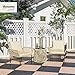 Outsunny Polyrattan Gartenmöbel Set, 3-teilig Sitzgruppe mit 2 Stühlen und Beistelltisch Outdoor Lounge Balkonmöbel für 2 Personen wetterfest Gartenlounge mit Sitzkissen für Garten Balkon Khaki+Beige