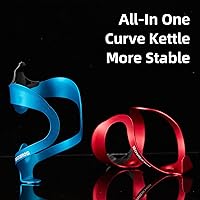 Vista 7 de ROCKBROS Jaula y soporte para botella de agua de bicicleta de aluminio de aleación resistente ligera para bicicleta de carretera y montaña