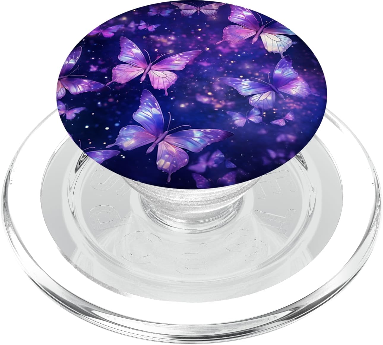 Dreamy Monarch Butterfly - Pretty Purple Butterflies PopSockets MagSafe PopGrip for iPhone