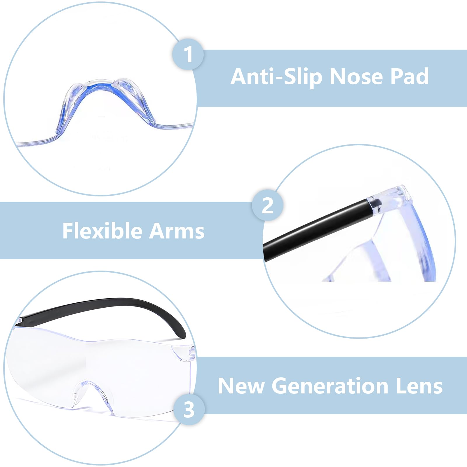 Occhiali Con Lente D'ingrandimento, 300%, Occhiali Da Lettura