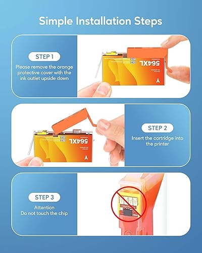 Miniatura 7 de 564XL 564 Cartucho de tinta compatible con 564XL para impresoras HP Photosmart 7520 6525 6520 3520 5520 DeskJet 3520 3520 3522 (negro, cian,