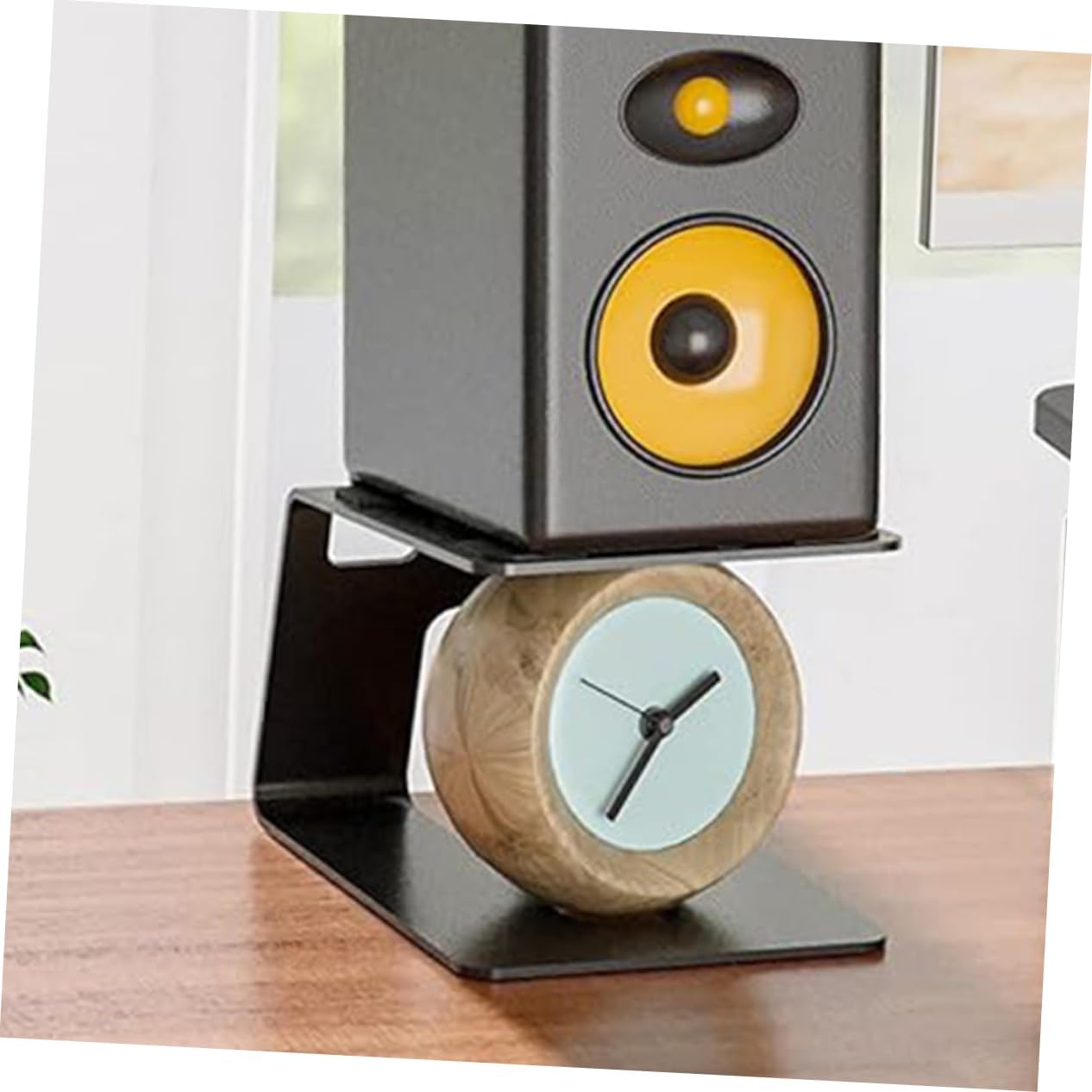 VANZACK Desktop Speaker Stand Metal Rack for Computer Speakers Durable Elevated Design for Clutter Workspace Compatible with Various Desktop Models Sturdy Easy Installation