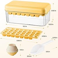 Vista 5 de Ice Cube Tray with Lid and Bin, 60 pcs Ice Cubes Molds for Freezer, Ice Freezer Container, Ice Trays Kit with 2 Trays, Scoop & Ice Ball Molds