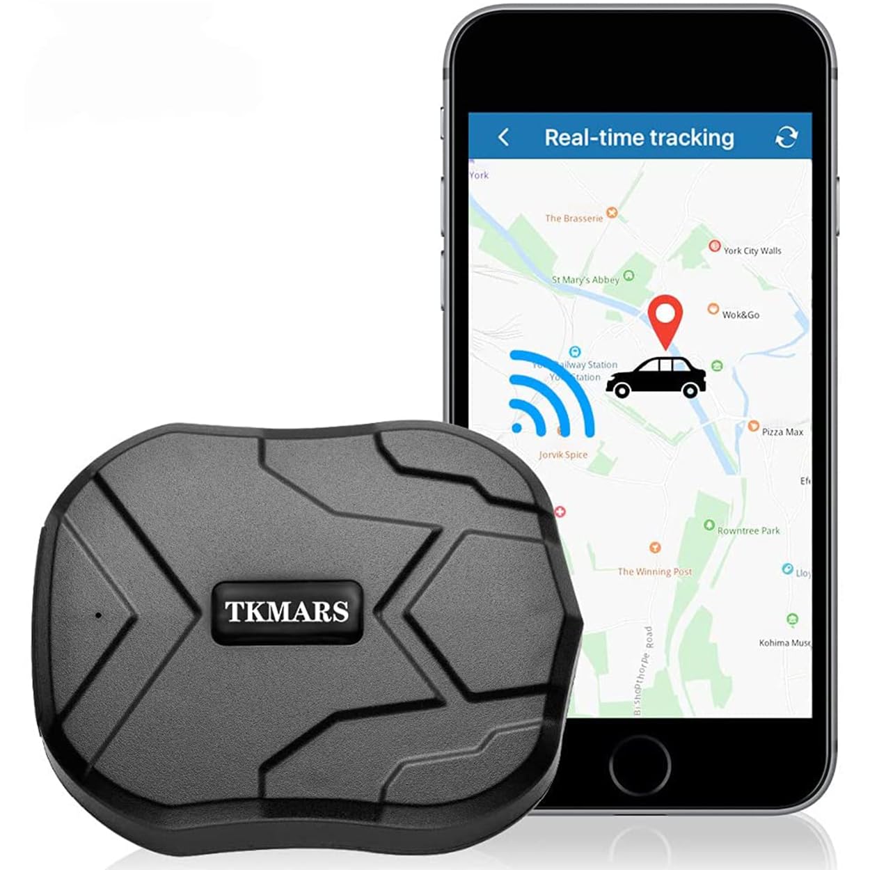 Localizador GPS para Coche 4G con Tarjeta SIM, 5000mAH Batería 6 Meses Larga Espera Rastreador GPS Antirrobo Magnético, Alarma de Vibración, 180 Días Ruta Histórica, Se Requiere Suscripción TK905E