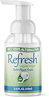 Vista 16 de Refresh Liquid Wipe Gratis: Espuma de papel higiénico. Alternativa ecológica de toallitas húmedas desechables para pieles sensibles. Limpia y calma