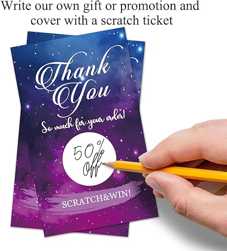 Miniatura 4 de Paquete de 50 tarjetas de regalo en blanco con certificado de agradecimiento para pequeñas empresas, spa, belleza, maquillaje, peluquería, despedida