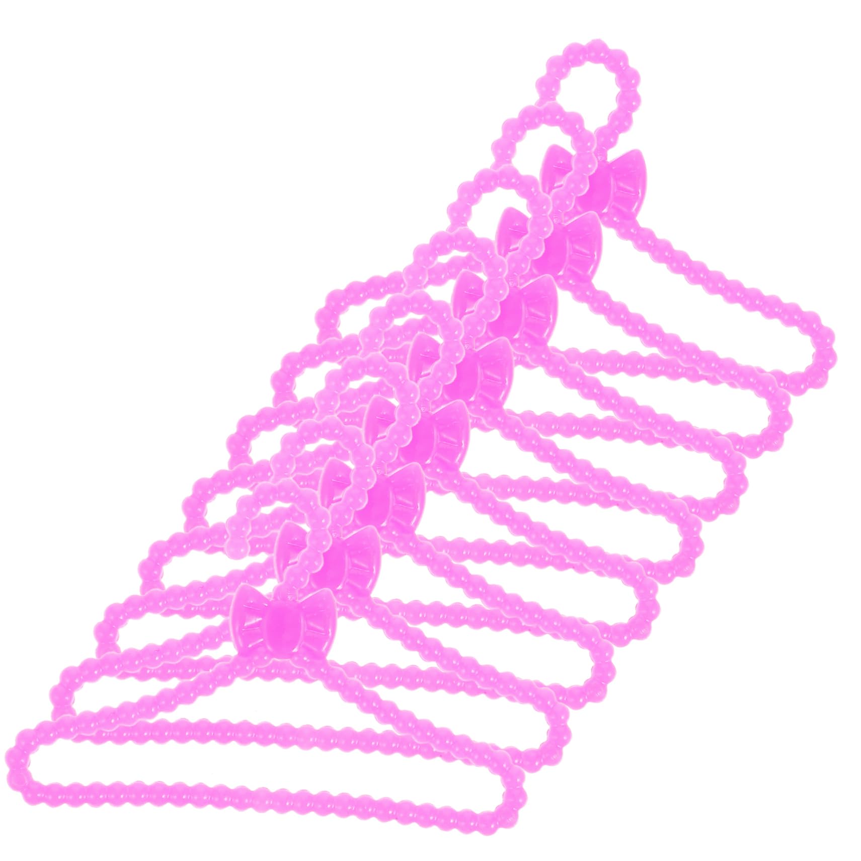 MUCKLILY 100Pcs Doll Apparel Hangers Mini Clothing Hangers for Dolls for Doll House Decor Design with Bow Neck for and Organization