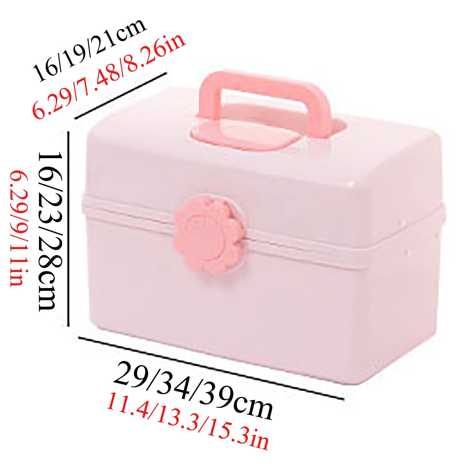 Scatola di immagazzinaggio della Medicina Domestica Kit di Pronto Soccorso Multistrato di Grande capacità Set Completo di Scatola di Medicina Medica di Emergenza (Size : 39cm)